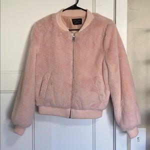 Blush Pink Bomber Jacket